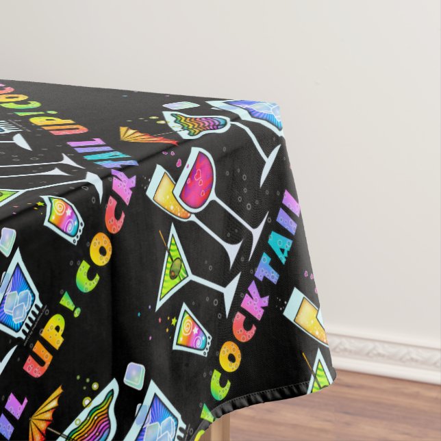 COCKTAIL UP - COCKTAIL GLASSES TABLECLOTH (In Situ)