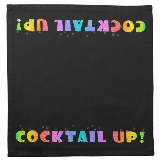 COCKTAIL UP! DINNER or COCKTAIL NAPKINS (Front)