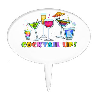 COCKTAIL UP GLASSES CAKE TOPPER PICK
