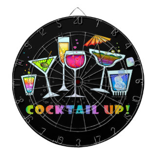 COCKTAIL UP GLASSES DART BOARD