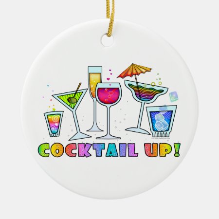 Cocktail Up Glasses Hanging Ornament