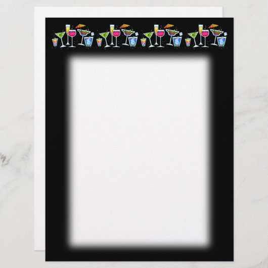 COCKTAIL UP GLASSES LETTERHEAD (Front/Back)