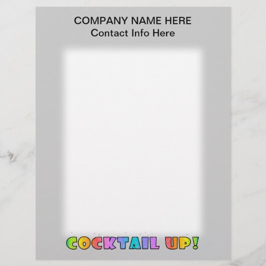 COCKTAIL UP! LETTERHEAD (Front)