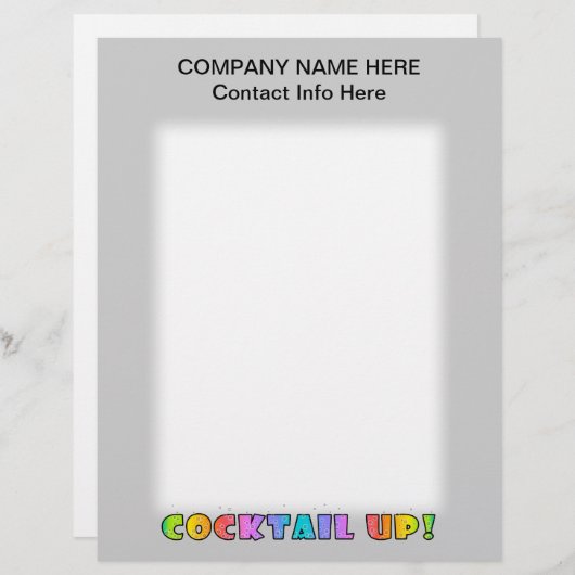 COCKTAIL UP! LETTERHEAD (Front/Back)