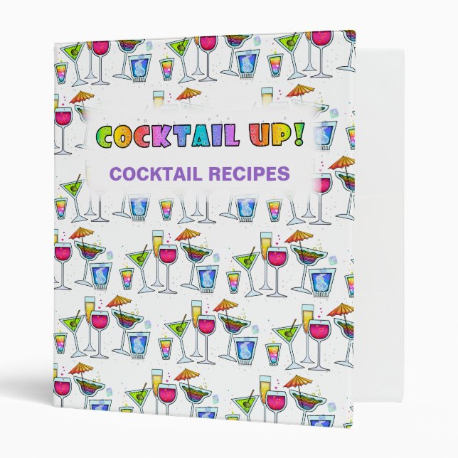 COCKTAIL UP! RECIPE BINDER (Front/Inside)