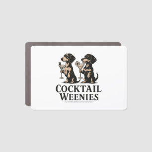 Cocktail Weenies Funny Dachshund Wiener Dog Car Magnet