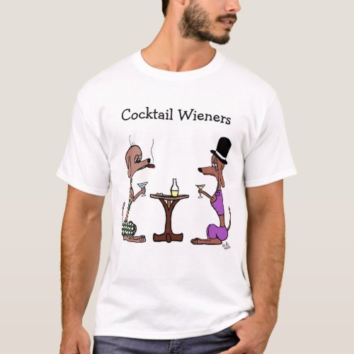 Cocktail Wiener Dogs  T_Shirt