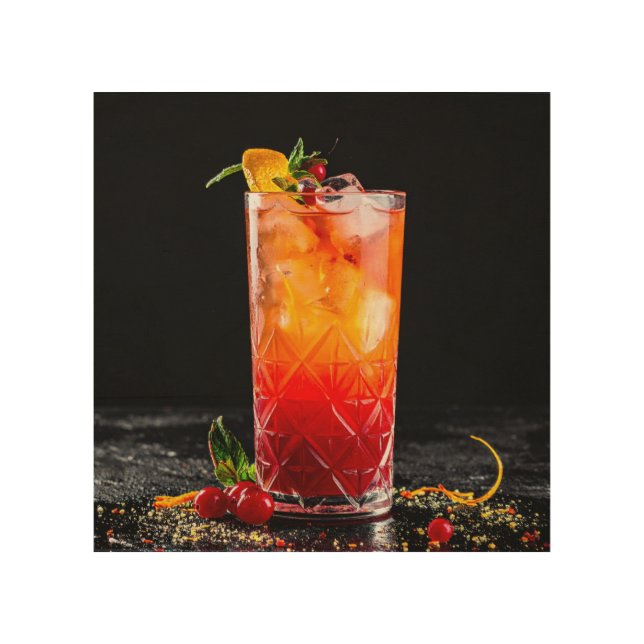 cocktail wood wall art (Front)