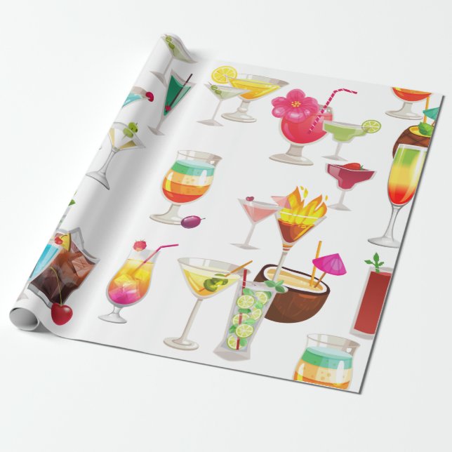 cocktail wrapping paper (Unrolled)