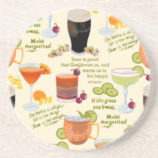 Cocktails and conversation coaster