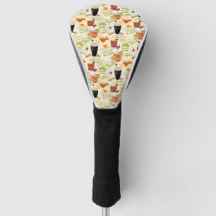 Cocktails and conversation golf head cover