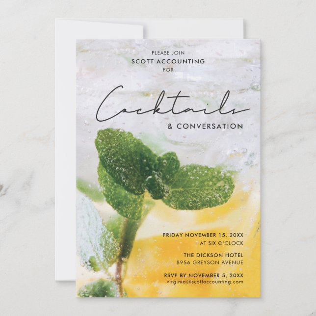 Cocktails and Conversation Invitation (Front)