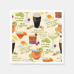 Cocktails and Conversation Napkins