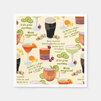 Cocktails and Conversation Napkins