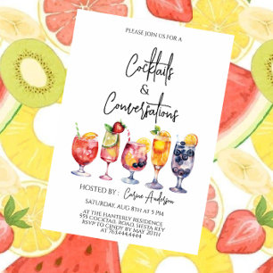 Cocktails and Conversation Party Invitation
