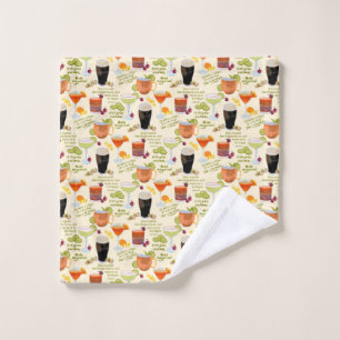Cocktails and conversation wash cloth