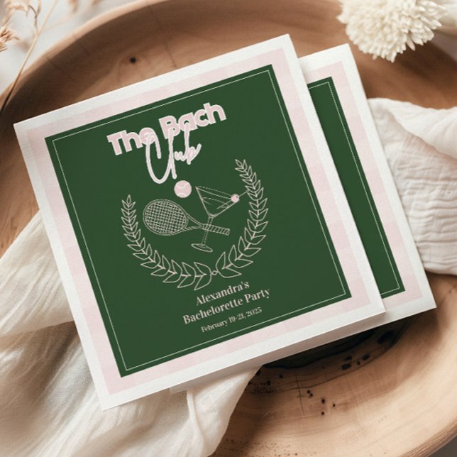 Cocktails And Country Clubs Bachelorette Napkins (Creator Uploaded)