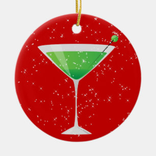 Cocktails Anyone? by SRF Ceramic Ornament