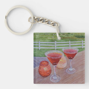 Cocktails at Mission Ranch Keychain