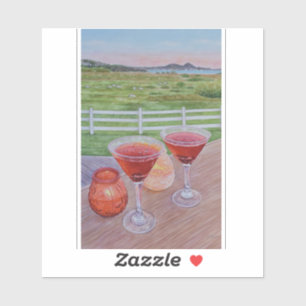 Cocktails at Mission Ranch Sticker