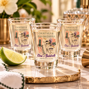 Cocktails & Bad Decisions New Orleans Bachelorette Shot Glass