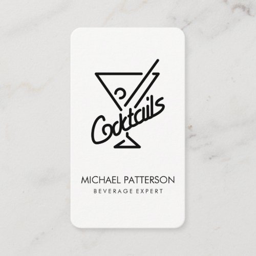 Cocktails  Bartender Business Card