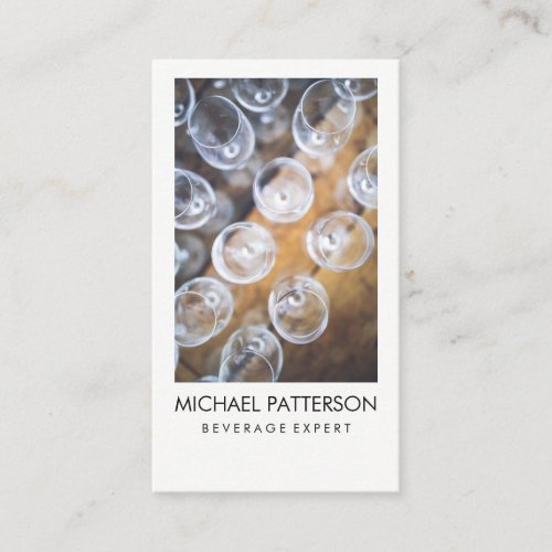 Cocktails  Bartender  Wine Glasses Business Card