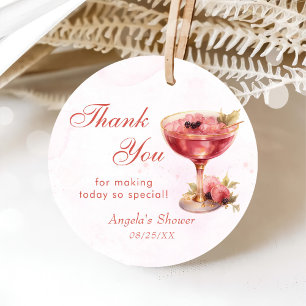 Cocktails Brunch & Bubbly Bridal Shower  Favor Tags