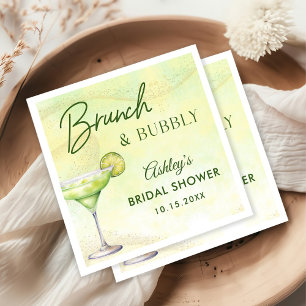 Cocktails Brunch & Bubbly Bridal Shower Napkins