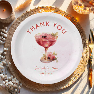 Cocktails Brunch & Bubbly Bridal Shower Paper Plates