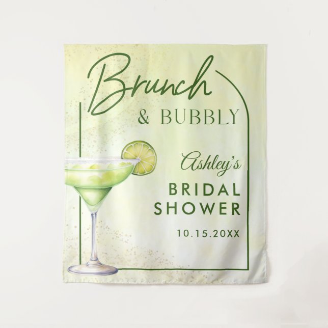 Cocktails Brunch & Bubbly Bridal Shower  Tapestry (Front)