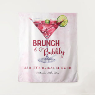 Cocktails Brunch & Bubbly Bridal Shower Tapestry