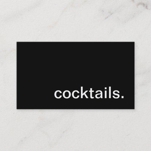 Cocktails Business Card