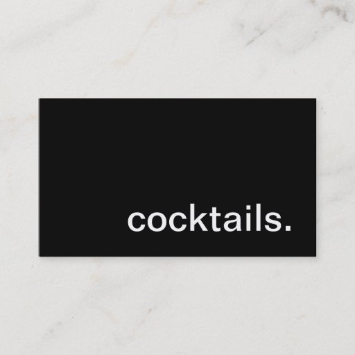 Customizable Cocktails Business Card