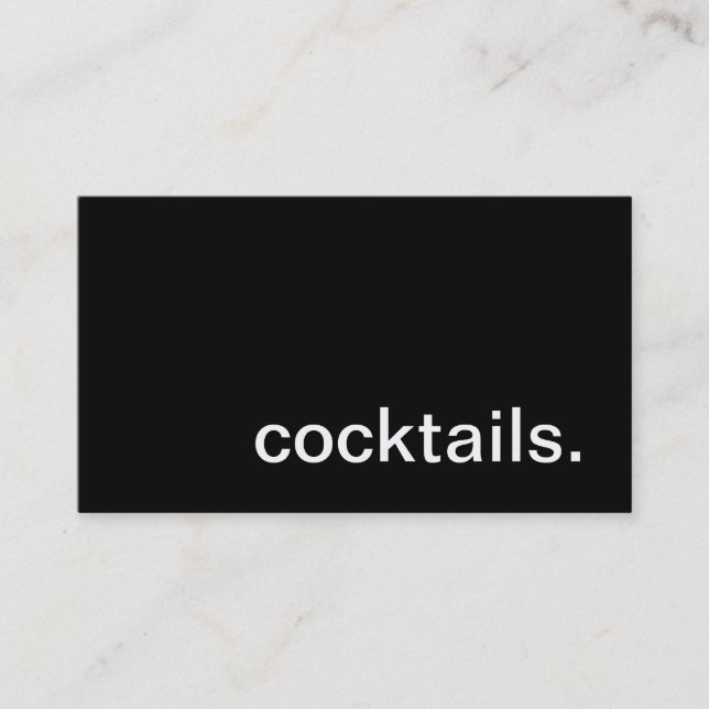 Cocktails Business Card (Front)