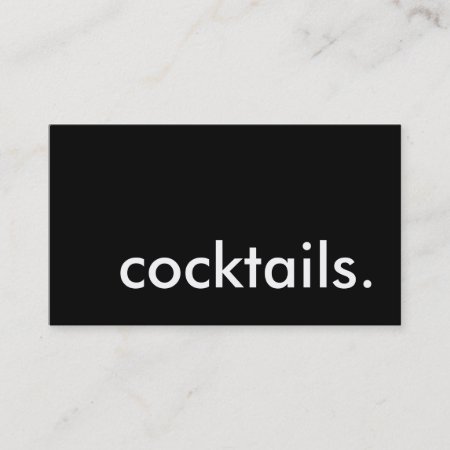 Cocktails. Business Card