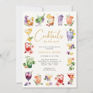 Cocktails By The Pool Invitation