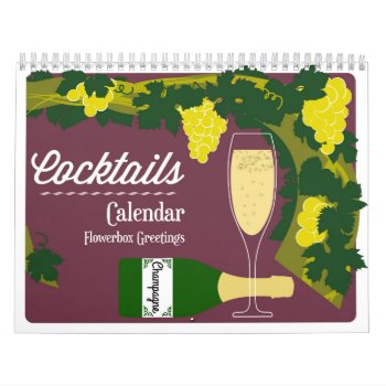 Cocktails Calendar by Flowerbox_Greetings at Zazzle