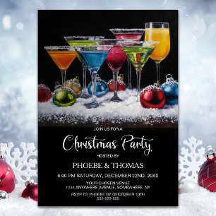 Cocktails Christmas Party Invitation