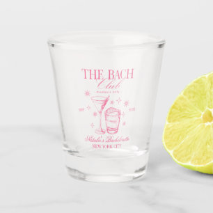 Cocktails Club Bachelorette Party Pink Shot Glass