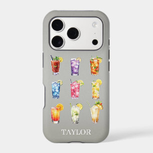 Cocktails Cocktails Cocktails Monogrammed iPhone 17 Pro Case
