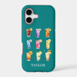 Cocktails Cocktails Cocktails Monogrammed iPhone 17 Case
