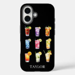 Cocktails Cocktails Cocktails Monogrammed iPhone 16 Case
