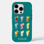 Cocktails Cocktails Cocktails Monogrammed iPhone 16 Pro Case