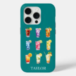 Cocktails Cocktails Cocktails Monogrammed iPhone 15 Pro Case