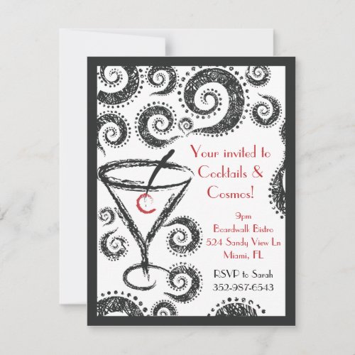 Cocktails &amp; Cosmos invitations