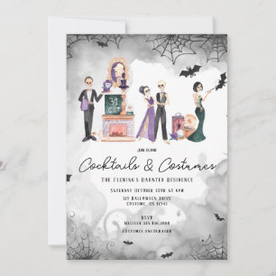Cocktails & Costumes Halloween Invitation