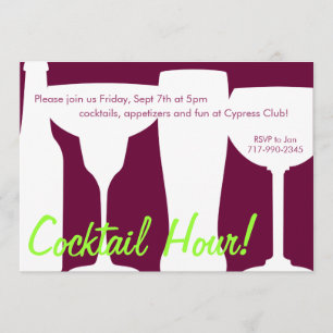Cocktails Customizable Invite