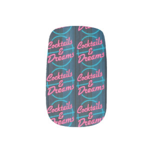 Cocktails & Dreams Neon Sign  Minx Nail Art