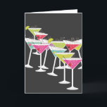 Cocktails for a Big Birthday Funny Greeting Card<br><div class="desc">There really is only one way to deal with a birthday of any magnitude. Cocktails abound on the front of this funny card for an over the hill milestone birthday.</div>